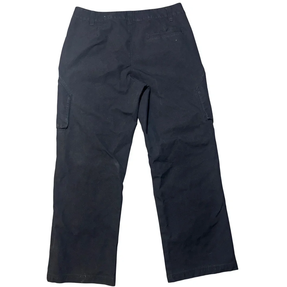 Air Jordan Cargo Chicago Pants Mens Large Black Wide Straight Leg Streetwear